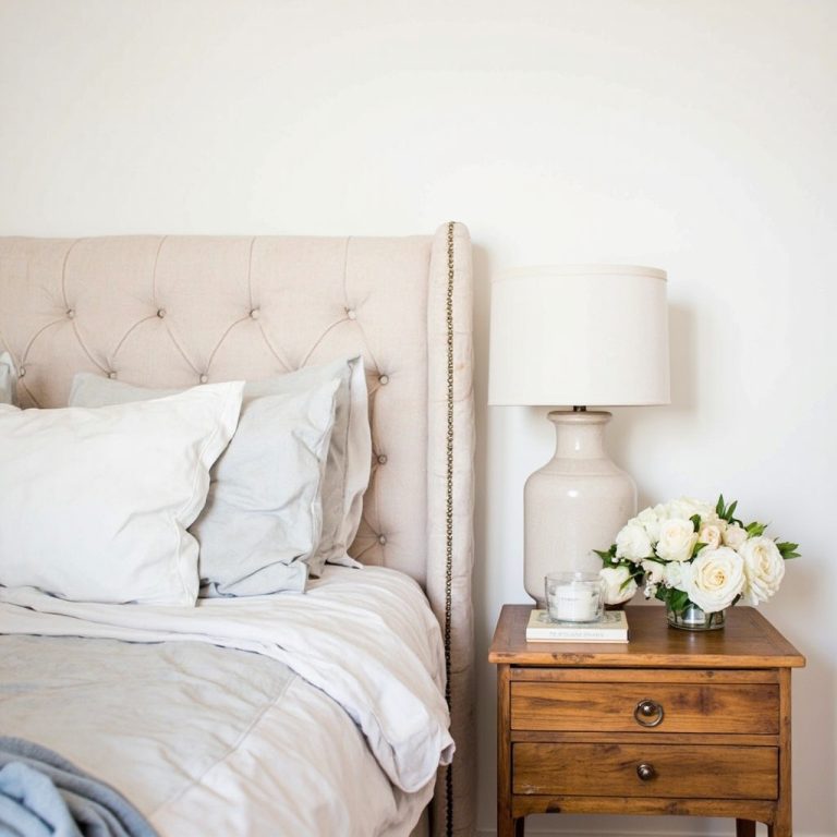 How to Style a Bedside Table That Has Three Inches of Clearance (Part 3)