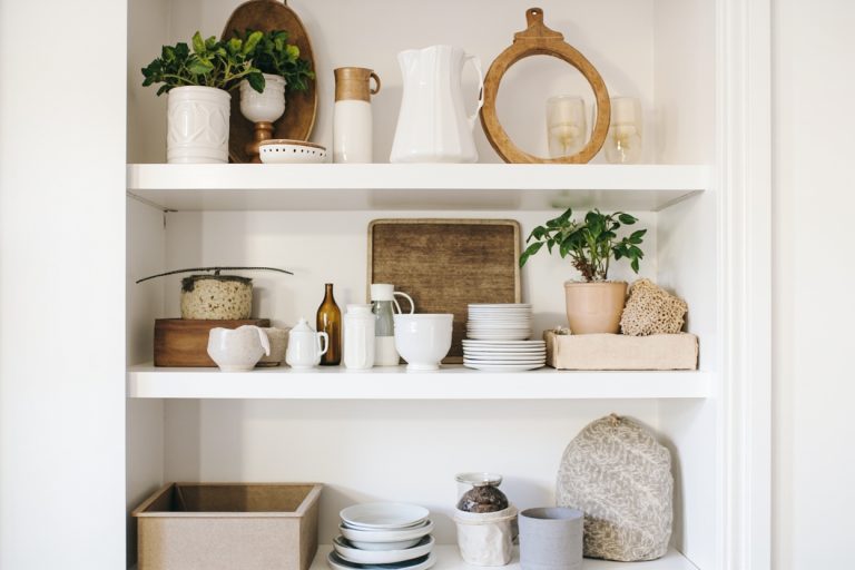 How To Style Open Shelves So They Look Good And Stay Organized